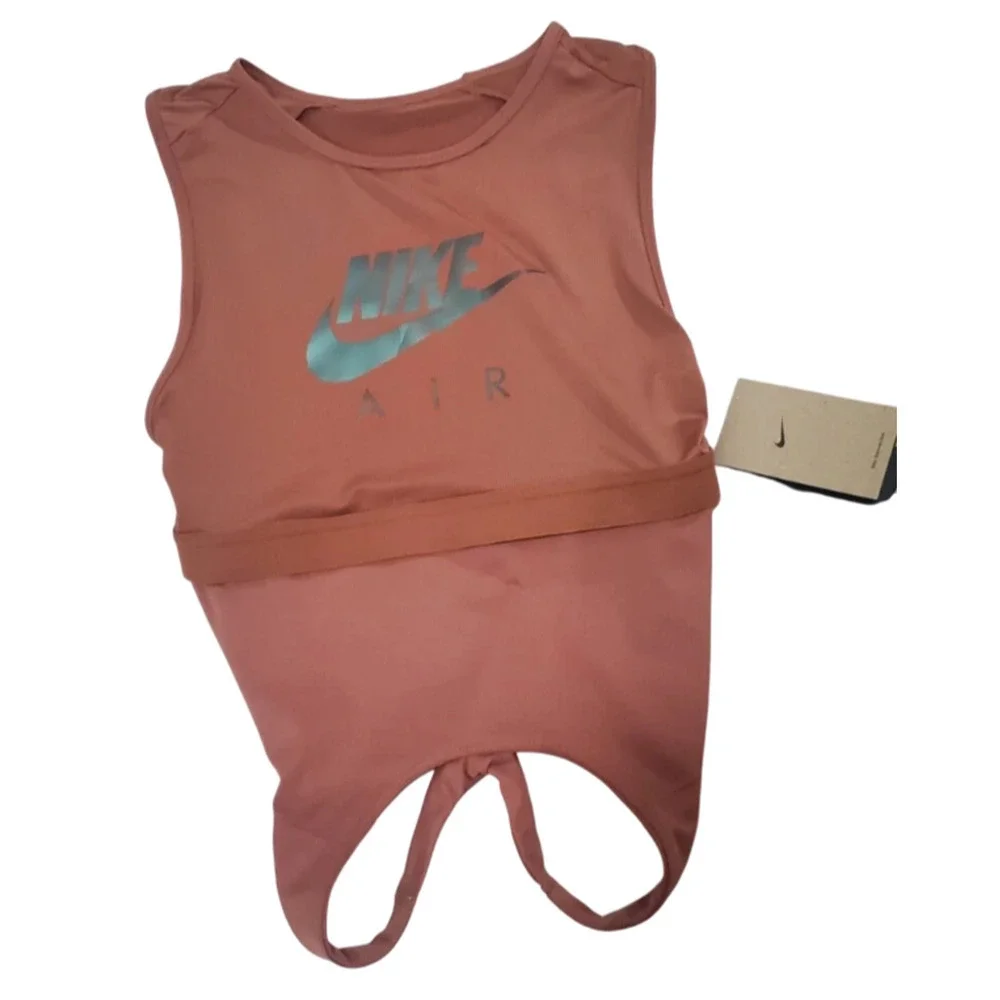 Nike Women's Air Dri-Fit Swoosh Sports Bra DM0643-215 Mineral Brown Size X-Large